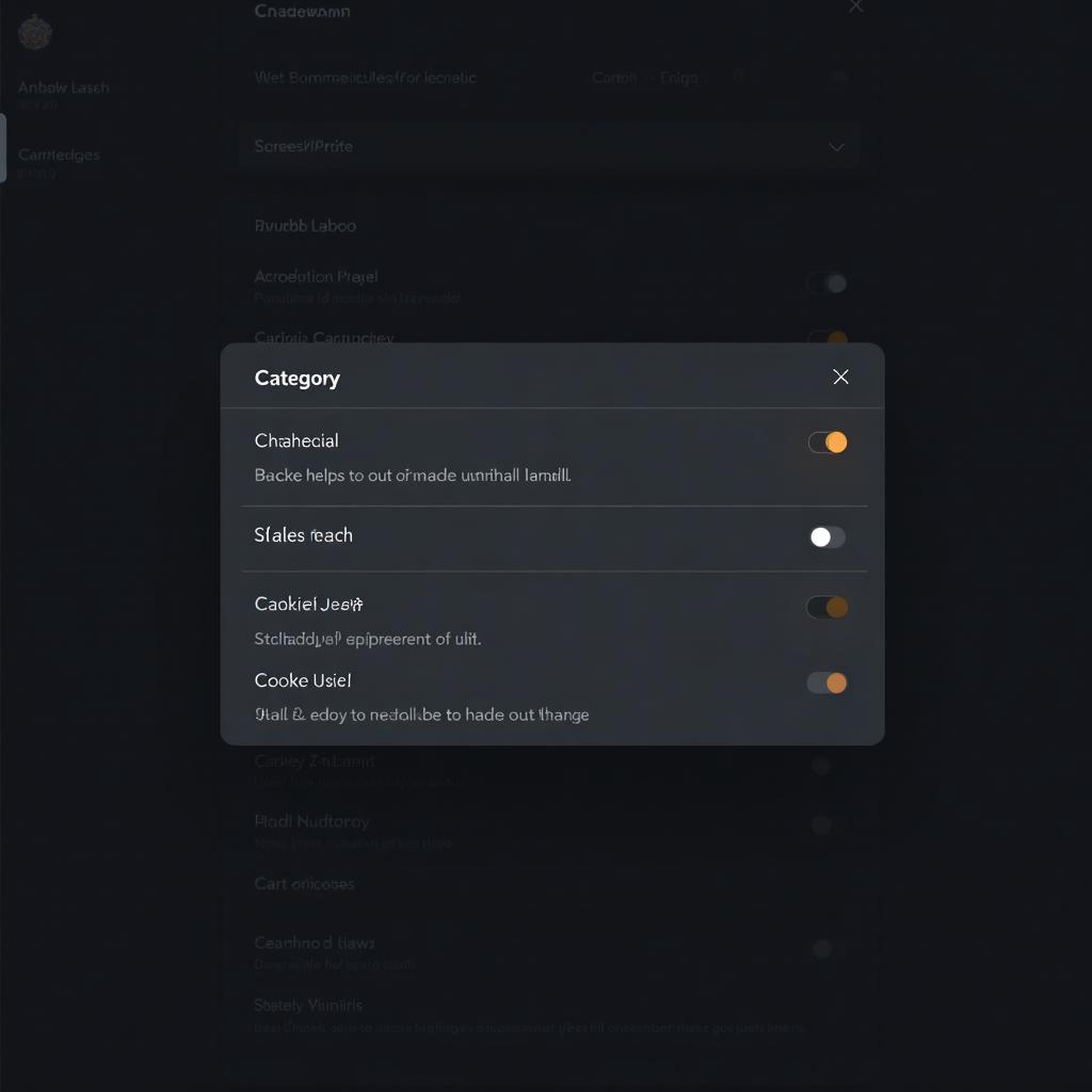 Cookie preferences modal